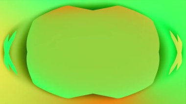 Geometrik Şekillere sahip soyut Yeşil ve Turuncu Gradyan Arkaplanı