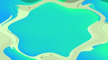 Soyut Yeşil ve Mavi Sıvı Şekiller Arkaplanı