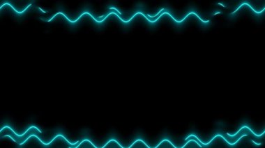Soyut Neon Mavi Dalga Çerçevesi Arkaplanı