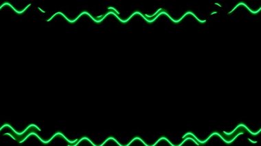 Yeşil Neon Zigzag Sınırı
