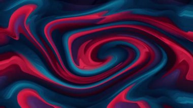 Mavi ve Kırmızı Renkli Soyut Girdap Deseni