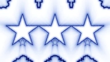 Soyut Mavi ve Beyaz Yıldız Deseni