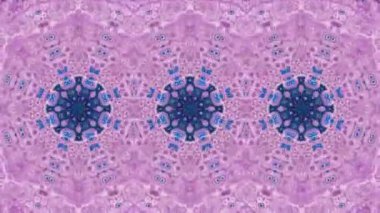 Mavi ve Pembeli Soyut Kaleydoskop Deseni