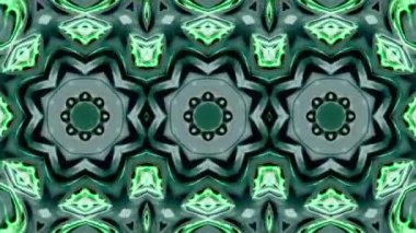 Parlak Yeşil ve Beyaz ile Soyut Geometrik Desen