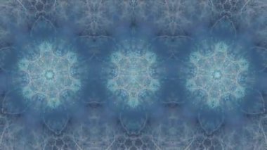 Soyut Mavi ve Beyaz Fraktal Desen