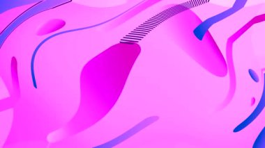 Soyut Pembe ve Mavi Akışkan Şekiller