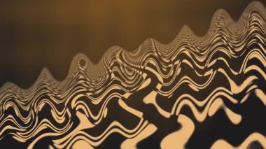 Altın ve Siyah Soyut Dalgalar