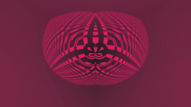 Pembe ve Siyah ile Soyut Geometrik Desen