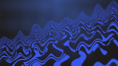 Soyut Mavi Dalgalı Manzara