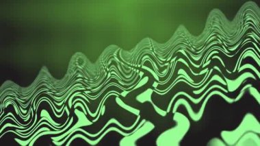 Soyut Dalgalı Yeşil Desen