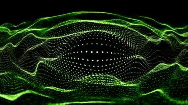 Soyut Yeşil Dijital Dalga