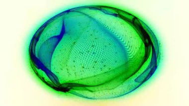 Dijital deseni olan soyut Yeşil Küre