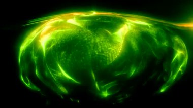 Soyut Yeşil ve Turuncu Küre