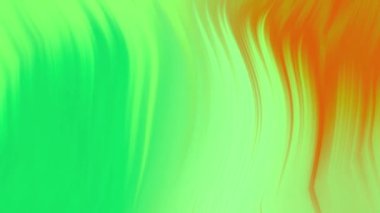 Soyut Yeşil ve Turuncu Dalgalı Arkaplan
