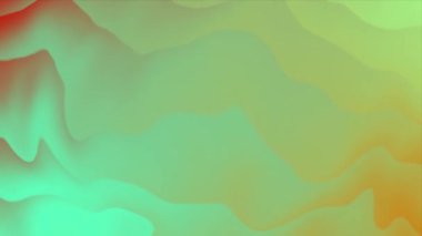 Soyut Yeşil ve Turuncu Gradyan Dalgalar