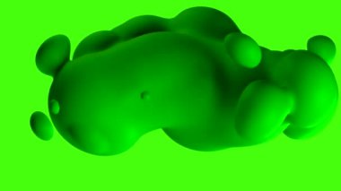 Yeşil Arkaplanda Soyut Yeşil Şekiller