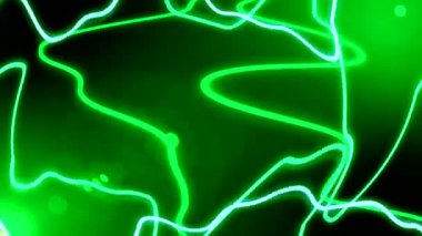 Soyut Yeşil Neon Çizgileri
