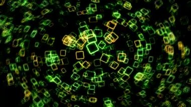 Soyut Yeşil ve Sarı Kareler