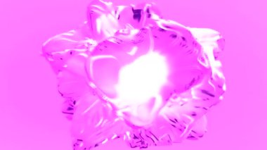 Üç Boyutlu Soyut Pembe Çiçek