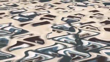 Mavi, Beyaz ve Kahverengi Soyut Dalga Örnekleri