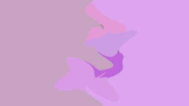 Soyut Mor ve Pembe Şekiller