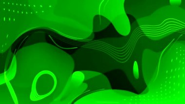 Soyut Yeşil Şekiller Tasarımı