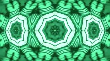 Soyut Yeşil Kaleydoskop Deseni