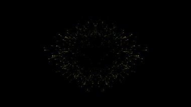 Abstract Golden Lights on Black Background