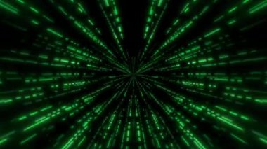 Soyut Yeşil Işıklar Tüneli