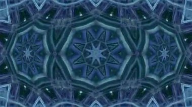 Soyut Mavi Kaleydoskop Deseni