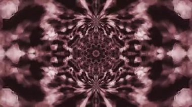 Pembe ve Kahverengi Renkli Soyut Kaleydoskop Deseni