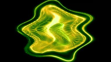 Soyut Yeşil ve Sarı Işık Deseni