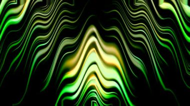 Soyut Yeşil ve Kara Dalga Deseni