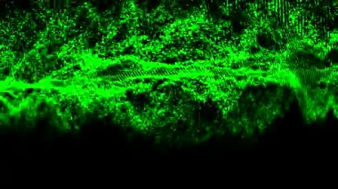 Soyut Yeşil Dijital Dalga Deseni