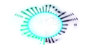 Yeşil ve Mavi Işıltılı Soyut Çember