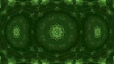 Soyut Yeşil Kaleydoskop Deseni