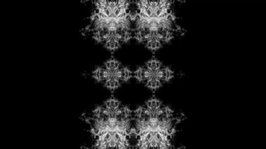 Simetrik Desenli Soyut Siyah ve Beyaz Resim