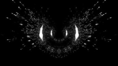 Simetri ile Soyut Siyah ve Beyaz Resim