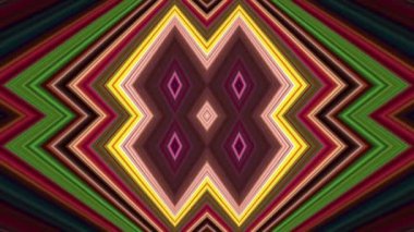 Renkli Çizgiler ve Şekillerle Soyut Geometrik Desen