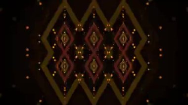 Altın Parlamalı Soyut Geometrik Desen