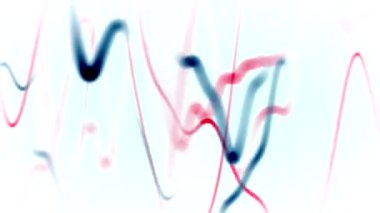 Mavi ve kırmızı kalplerle bulanık arkaplan