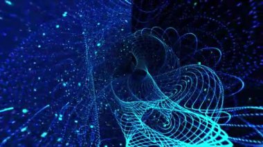 Soyut Mavi Dijital Sanat