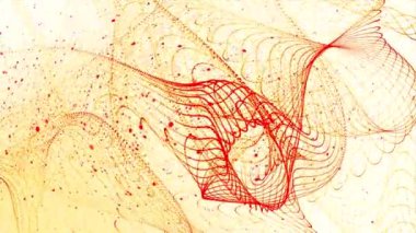 Kırmızı ve Sarı Çizgilerle Soyut Sanat