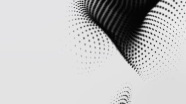 Soyut Siyah ve Beyaz Noktalı Spiral Tasarım