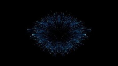 Parlak çizgiler ve noktalarla soyut arkaplan.