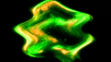 Soyut Yeşil ve Turuncu Girdap Işığı