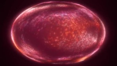 Soyut kırmızı kürenin 3 boyutlu görüntüsü