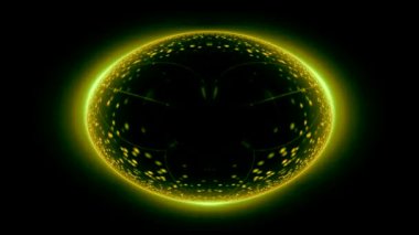 Parlak yüzüklü soyut küre