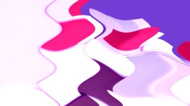 Soyut Mor ve Pembe Sıvı Dalga Şablonu