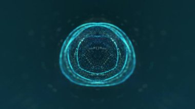 Parçacıklarla soyut geleceksel arkaplan.